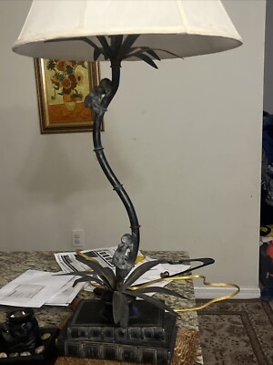 Maitland Smith Monkeys Climbing Palm Tree Bronze Lamps | eBay