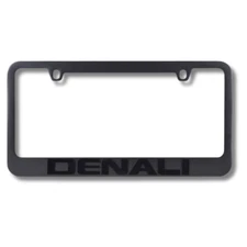GMC Denali 3D Stealth Matte Black Steel License Plate Frame Official Licensed