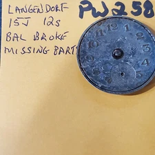 LANGENDORF   15j   12s    POCKET WATCH MOVEMENT    PW258