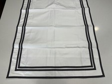 MATOUK S320 Meridian Euro Sham 21  x 27  White  Charcoal MSRP 165