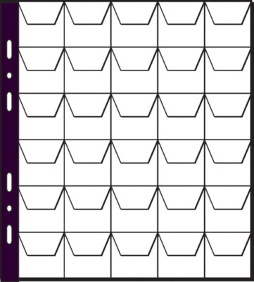 PAGNA Münzhüllen 30322 35mm 30 Fächer 5 Hüllen (Aulfes 2156)