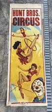 Authentic HUNT BROS Circus Poster, Highwire Girls, 14"x 41"