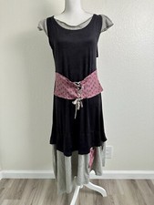 Ian Mosh Lace Up Corset Waist Prairie Dress Size 5