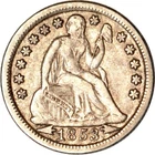 1853 10C Arrows Seated Liberty Dime XF K18426