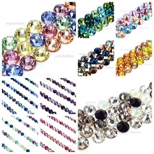 144 Mixed Colors Swarovski 2058/2088 Crystal Flatbacks (Pick your Size & Color)
