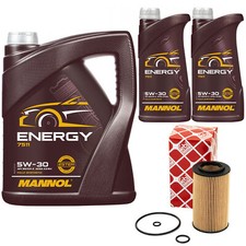 Motoröl Set MANNOL 5W-30 API SN/CH-4 7 Liter + Ölfilter für Mercedes C-Klasse Motoröl Set MANNOL 5W-30 API SN/CH-4 7 Liter + Ölfilter für Mercedes C-Klasse