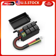 Daiertek 12V Relay Box 6 Way Relay Fuse Box 12 AWG Pre-Wired Waterproof Relay Bo