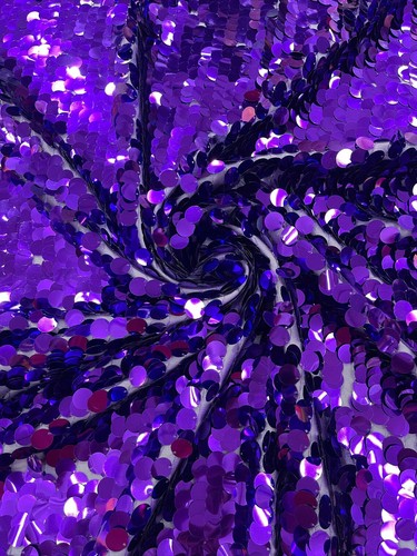 Paillette Sequins - Round Sequin Mermaid Medium Sequins Fabric By Yard - Picture 4 of 4