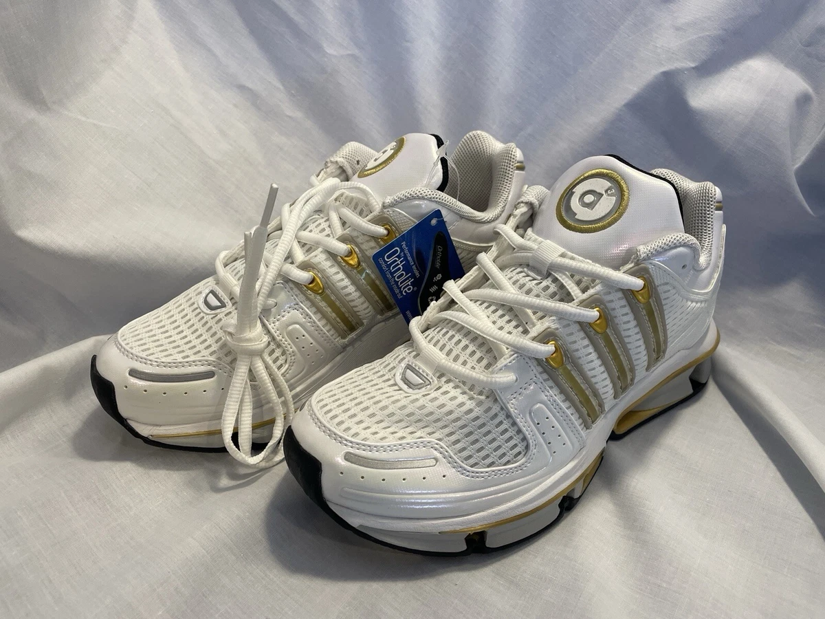 SALE☆激レア☆colorway☆グッディ☆ゴールド☆ネイビー×白ストライプ adidas A3 Twinstrike Running Shoes Mens 6 Footwear White Gold