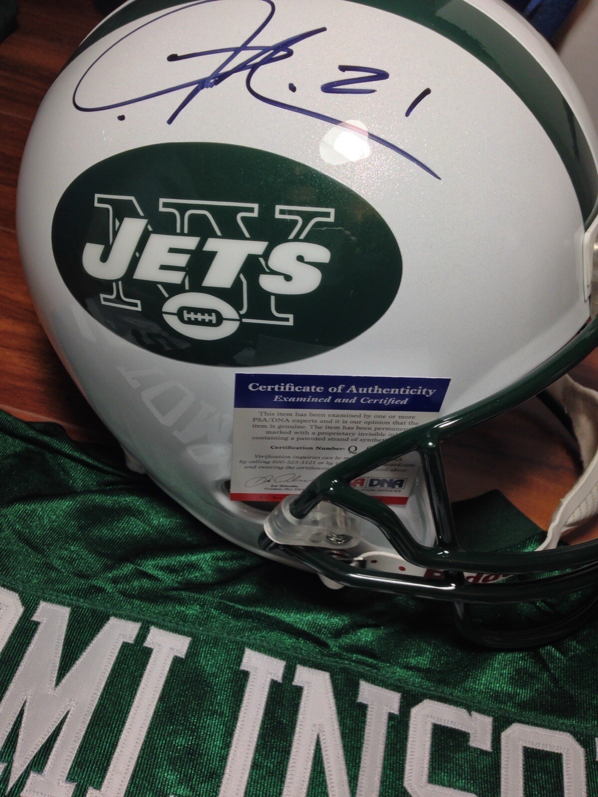 LaDainian Tomlinson Autographed Signed New York Jets JETS FULL SIZE HELMET PSA DNA 