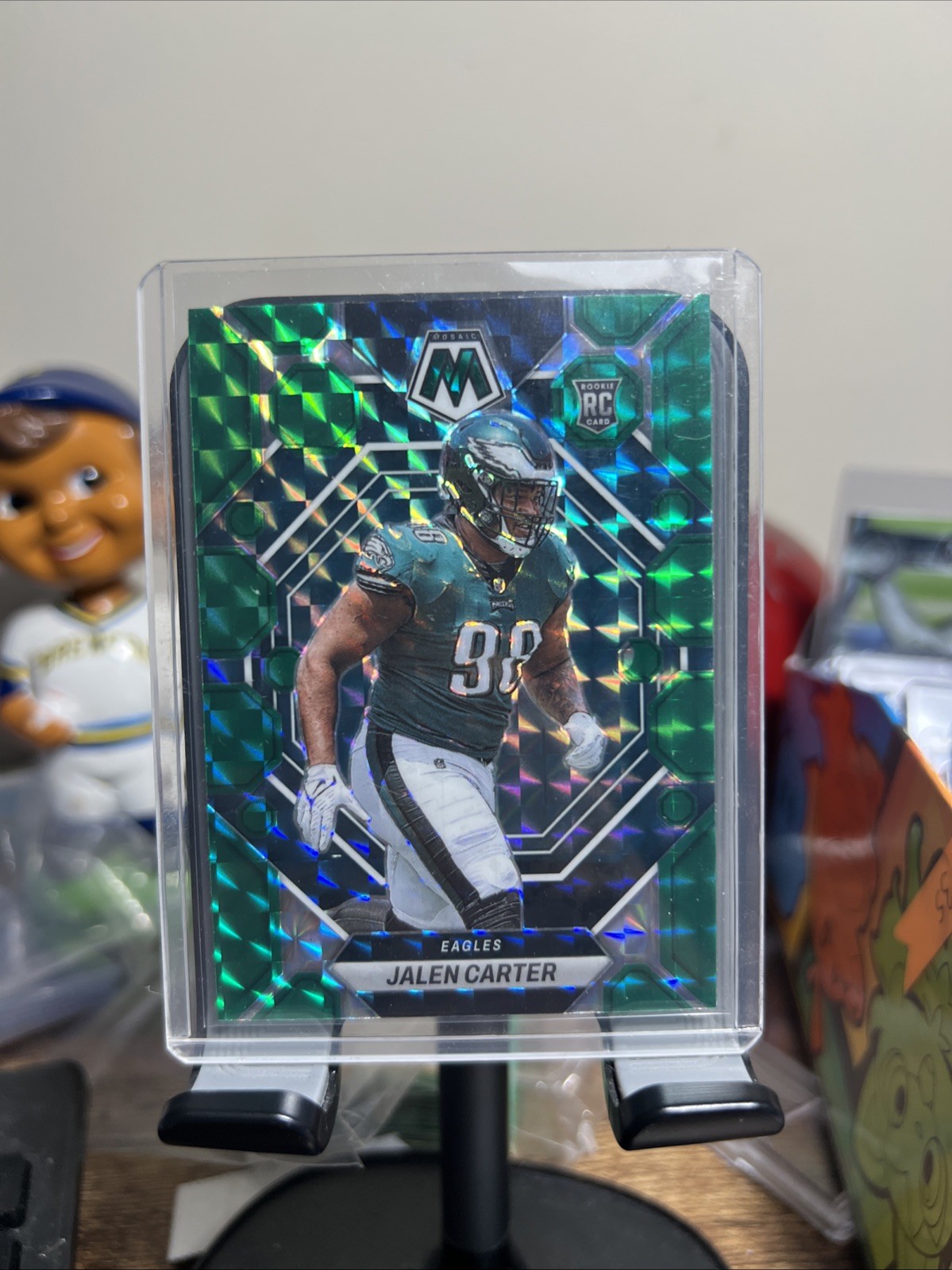 2023 Panini Mosaic - Rookies Jalen Carter #328 Green Mosaic Prizm (RC)