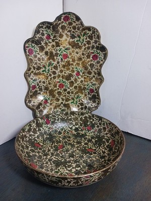 Japanese Alcohol Proof Floral Pattern 9'' Bowl & 12'' Tray - Viking & Highmount