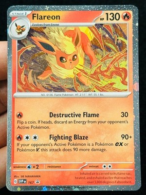 Flareon SVP 167 Cosmo Holo- LP - NM - Pokemon - Swirl - Promo - SIE NANAHARA 
