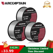 3PACK Flux Core Mig Welding Wire Gasless E71T-GS .030" (0.8mm) Mild Steel 2LBS
