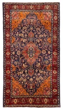 Traditional Vintage Hand-Knotted Oriental Carpet 4'9" x 8'8" Wool Area Rug