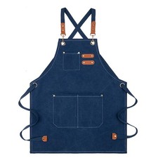 Kitchen Apron Canvas Adjustable Chef Cotton Bib For Men Women Cooking Baking BBQ