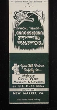1950s Melrose Civil War Museum Caverns Memorial Underground New Market Zenda VA