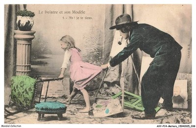 AVYP14-0885-METIERS - Le peintre et son modèle - Ah je te tiens