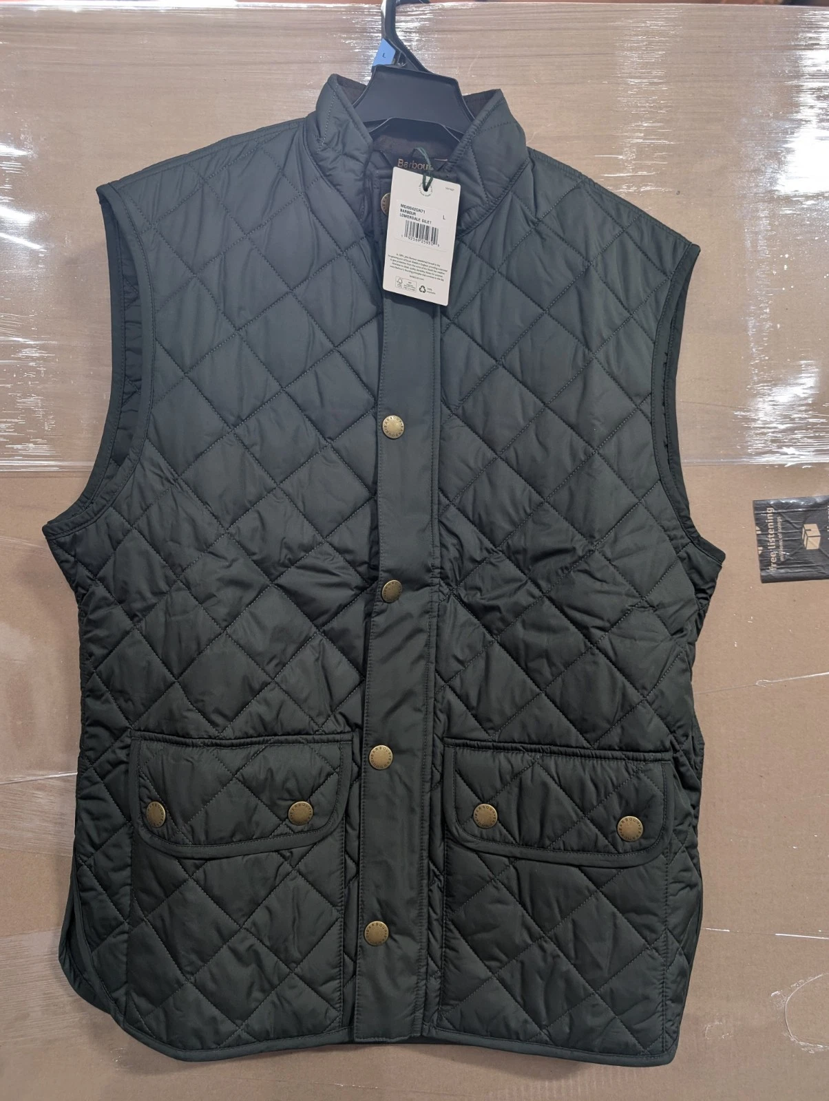Barbour Men's Olive Green Lowerdale Quilted Gilet Full Zip Vest Sz Lg
Opens in a new window or tab