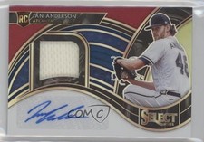 2021 Panini Select Rookie Jersey Tri-Color Prizm 43/99 Ian Anderson Auto 17o2