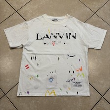 Lanvin x Gallery Dept Shirt Mens S White Paint Splatter Art Display Josue Thomas