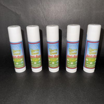 #ad Sierra Bees Anti bug Balm 5 Pack Cedarwood Geranium Rosemary Oils 0.6oz Ea. $15.98