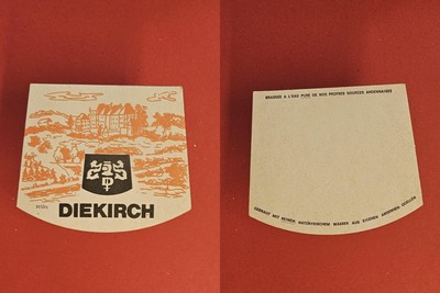 Diekirch schwarze Schrift Brauerei Bierdeckel Bier