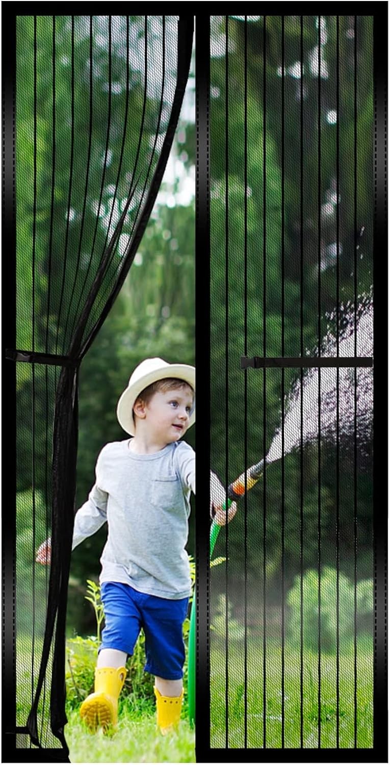 Magnetic Screen Door 90x210cm Heavy Duty Fly Mesh Curtain Hands Free