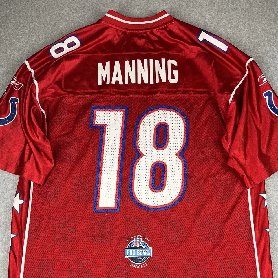 Camiseta Reebok Indianapolis Colts Grande Auténtica Peyton Manning 2006 Pro Bowl Foto 4 de 4