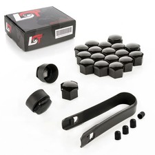 20x Wheel Screw Caps anti Theft Set 0 21/32in Black Shiny for Mazda