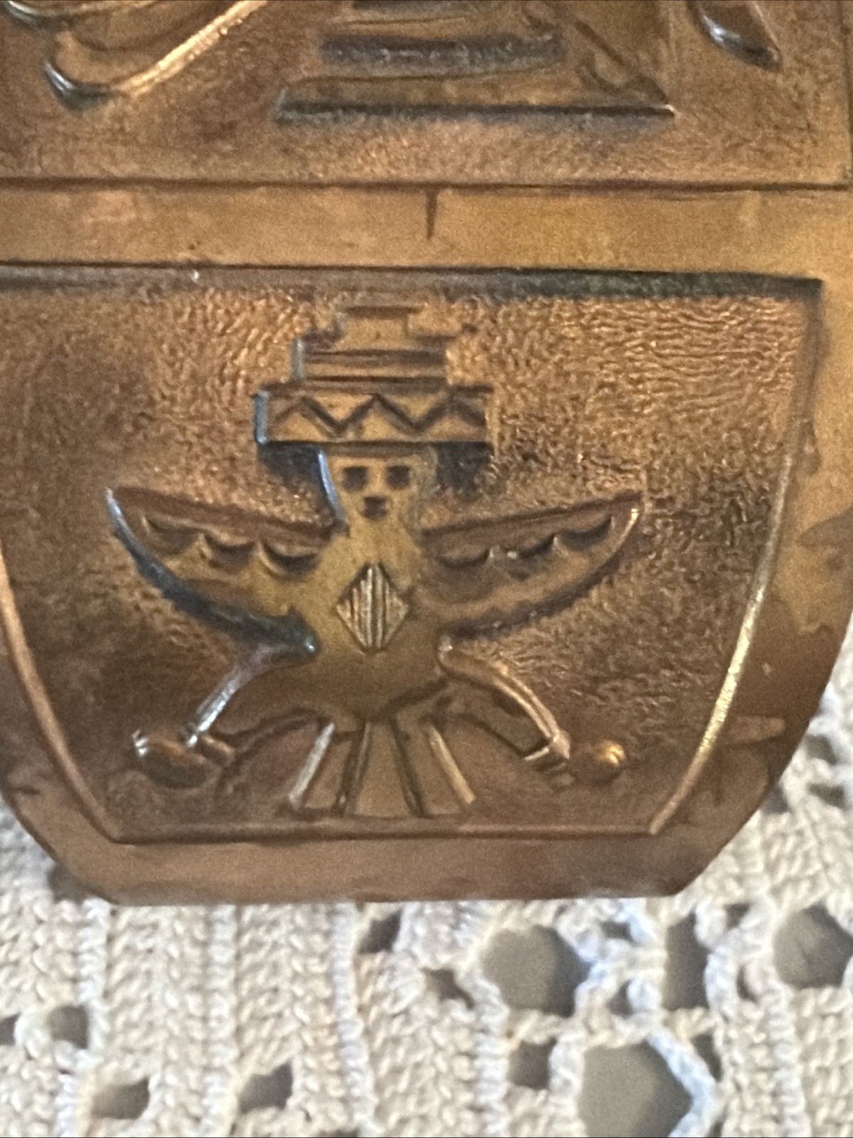 Vintage  Solid Copper Thunderbird Cuff Bracelet, - image 4