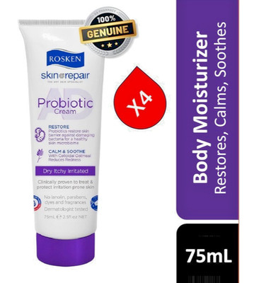 4X Rosken AD Probiotic Cream   Soothes & Protects Dry, Irritated Skin (75ml)