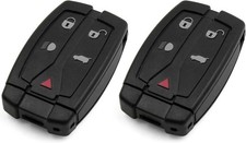 2pcs 5 Buttons Uncut Insert Key Fob Keyless Entry Remote Control Key Case Shell