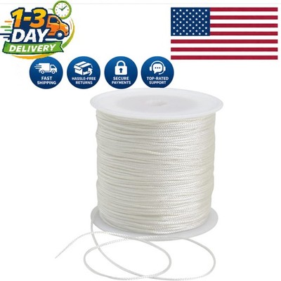 100 Yards of 1mm White Nylon Cord - Versatile Crafting String for DIY Projects