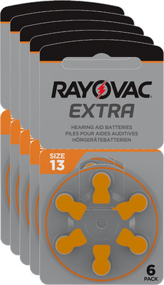 30 x Rayovac Extra Advanced Hearing Aid Batteries 13 13AU-6XEMF 5 Blisters