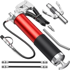 8000 PSI Heavy Duty Grease Gun Kit with Quick Coupler & Flex Hose