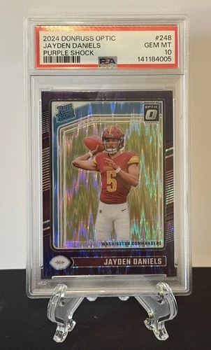 Panini Donruss Optic Rated Rookie Jayden Daniels Purple Shock Prizm PSA 10 #248
