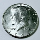 1964 Kennedy Half Dollar - 90% Silver • Circulated US Coin #6474