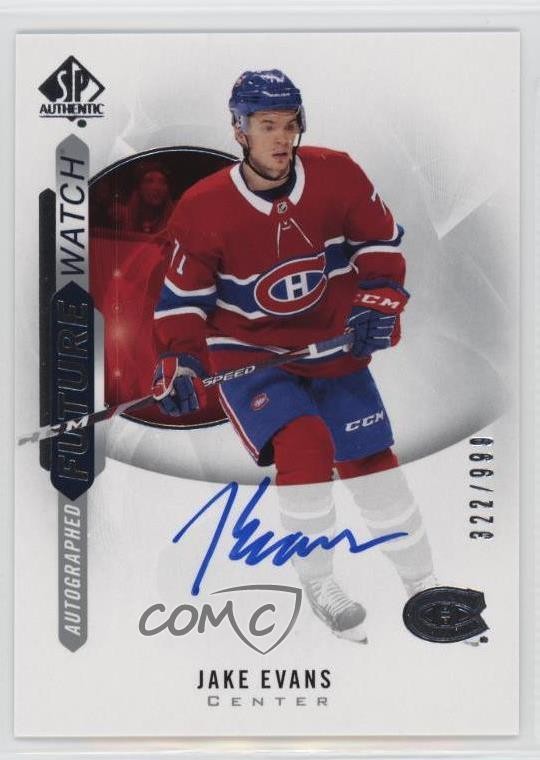 2020-21 SP Authentic Auto Future Watch /999 Jake Evans #165 Auto 4f5