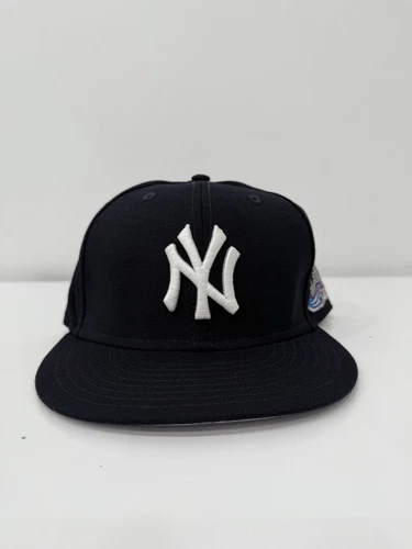 New York Yankees New Era Subway Series Patch Wool Blue Fitted Cap Hat Size 7 1/4