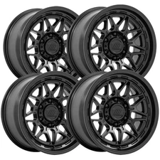 (Set of 4) Pro Comp PA202 Basecamp 17x8.5 5x5" +0mm Matte Black Wheels Rims