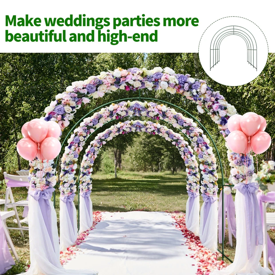 Arco de jardín grande 13'x7'x7.2' árbol de rosas planta trepadora soporte uva marco patio Foto 3 de 4