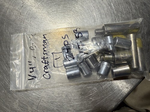 24 PC Small Size Craftsman USA Socket Set 1/4” Drive See Photos - Picture 9 of 9
