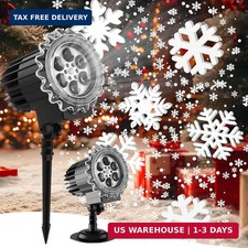 Christmas Projector Lights Outdoor Decoration - 2025 Upgrade 3D Snowflake LED Pr