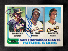 dual signed Chili Davis, Bob Brenly 1982 future stars topps card