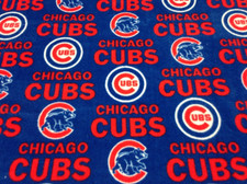 MLB Chicago Cubs Baseball Fleece Fabric Free Shipping/ 2 yard pieces