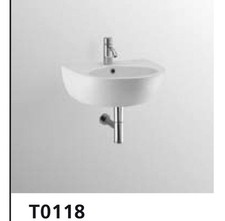 IDEAL STANDARD SMALL + LAVABO SOSPESO BIANCO EUROPEO COD. T011861  -  51 X 42 CM