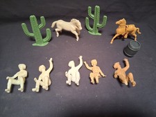 4 Roy Rogers / dale evans Figure for 1950's Ideal Roy Rogers Fix-It chuck wagon