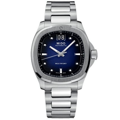 Mido Multifort TV Big Date Blue Dial Steel Men's Watch M0495261104100
