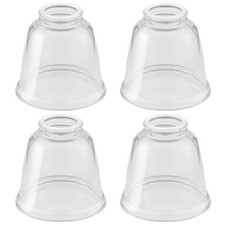 Modern Clear Glass Lampshade 4 Pack  2-1/8" Fitter, 4-5/8" Diameter  4-1/2" He...